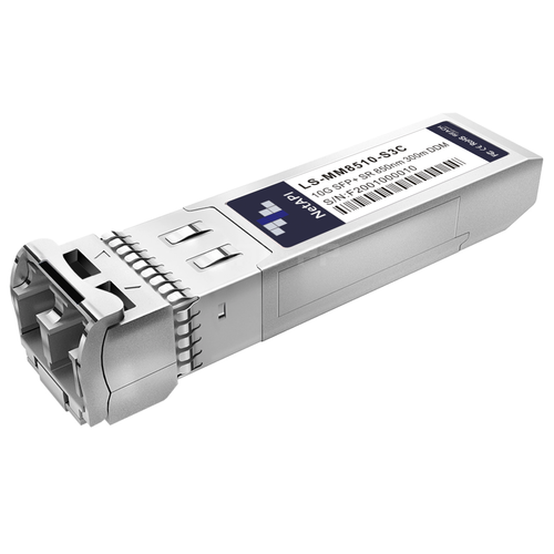NetAPI 10G SFP+ optical transceiver, side profile