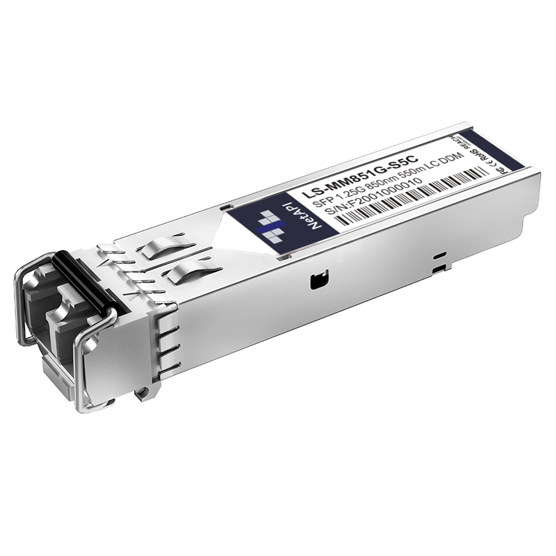 NetAPI 1G SFP optical transceiver, side profile