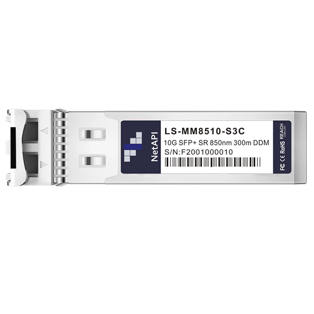 NetAPI 10G SFP+ optical transceiver, front view