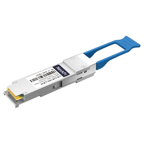 NetAPI 100G QSFP28 optical transceiver, side profile