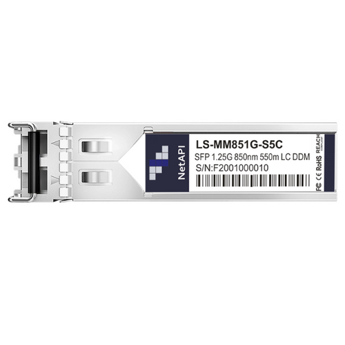 NetAPI 1G SFP optical transceiver, front view
