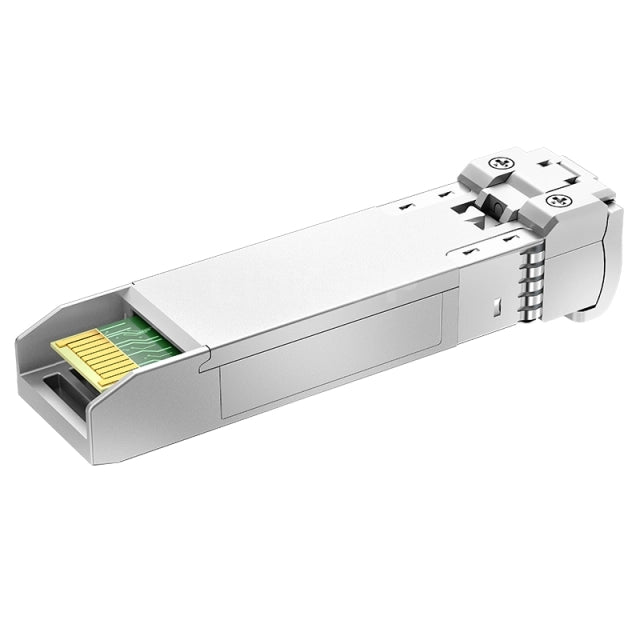 NetAPI 10G SFP+ transceiver showing LC duplex connector